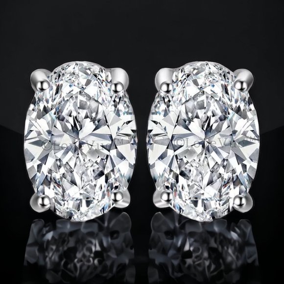 Jewelry - Certified 1ct. t.w. Diamond Oval Hidden Halo Stud Earrings VVS1 GRA Certified
